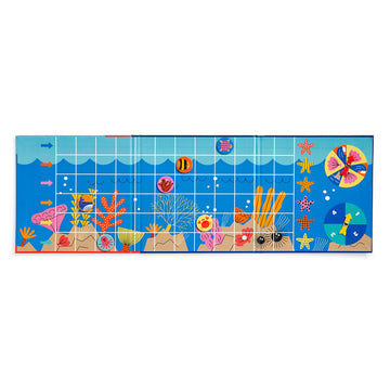 Mudpuppy Lets Take A Swim - Magnetic Racing Game With Travel Friendly Tri-Fold Board For Children Ages 4-10, 2-6 Players
