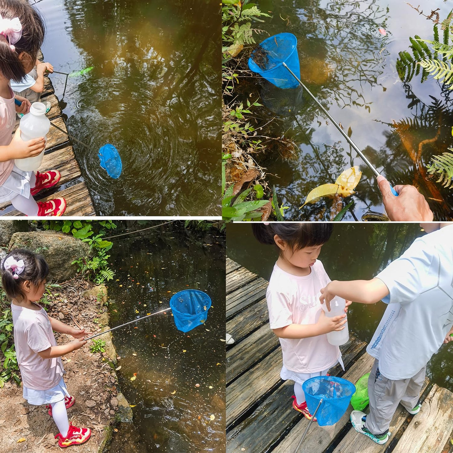 6 Pack Kids Telescopic Butterfly Fishing Nets for Kids Catching Insect Net Outdoor Tools for Catching Bugs Fish Insect Ladybird,