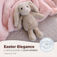 Bearington Snuggle Bunny Plush, 13.5 Inch Tan Stuffed Animal