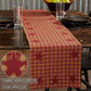 *Burgundy Star Woven Runner, 72&Quot;