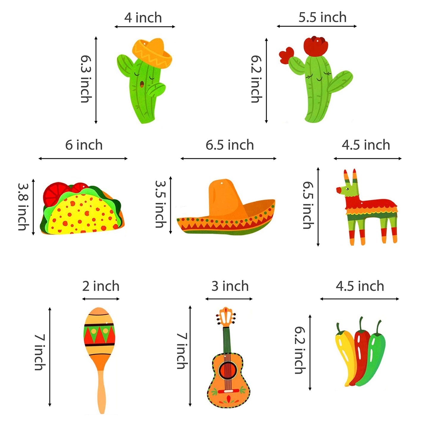Kristin Paradise 30Ct Mexican Hanging Swirl Decorations, Fiesta Cinco De Mayo Party Supplies, Taco Twosday Birthday Theme, First