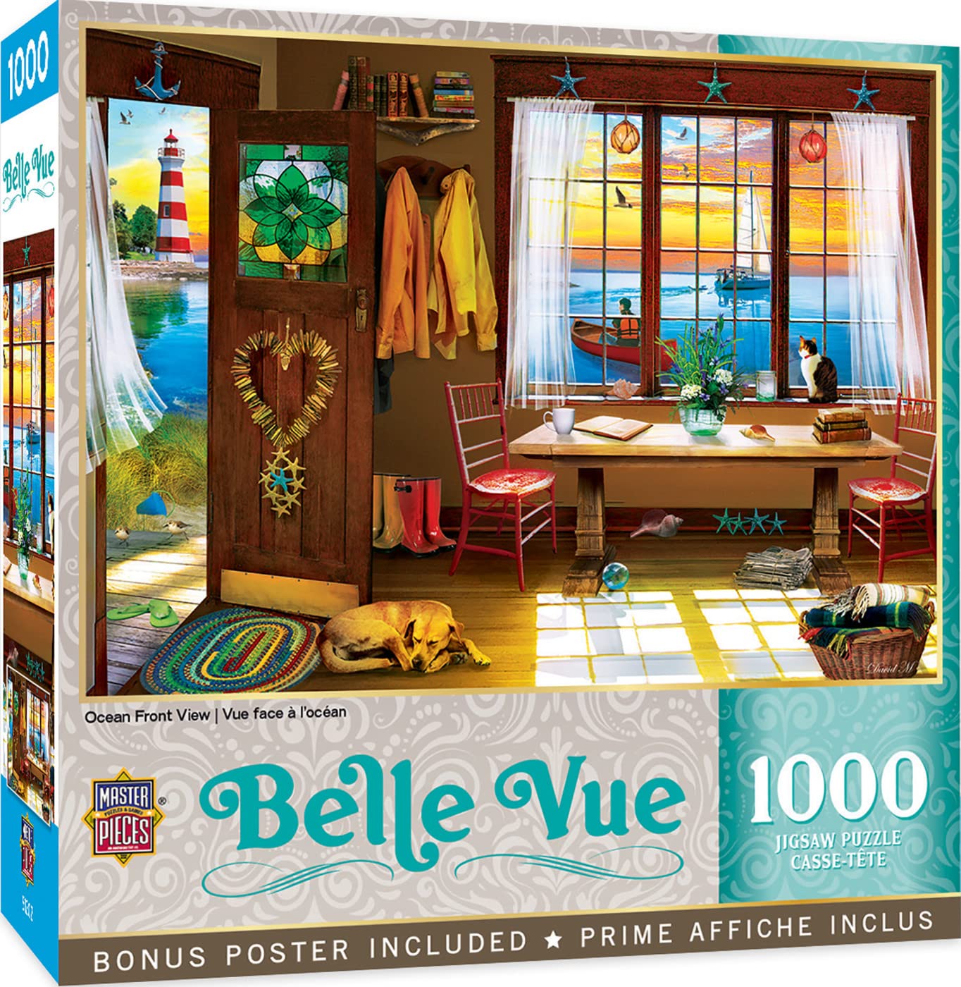 MasterPieces 1000 Piece Jigsaw Puzzle for Adults, Family, Or Youth - Ocean Front View - 19.25x26.75