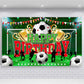 durony Soccer Party Backdrop Sports Themed Party Decoration Soccer Happy Birthday Banner Wall Hanging Decor Photo Background for