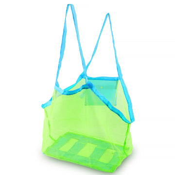 REEMTOO Large Mesh Beach Bag, Beach Toy Bag, Mesh Bag for Beach Toys, Toy Mesh Bags, Toy Mesh Bags, Kids Sea Shell Bags, Storage