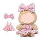 Satakara Doll Clothes Set for 17cm Dolls (6.7 inch) - Kawaii Pink Heart Outfit with Detachable Bow  Party Clothing Accessories (STK01)