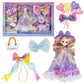 Wishkey Doll Set For Girls With Accessories, Stylish Doll With Long Hair & Flexible Joints, Cute Doll With Pretty Hair Clips, Pr