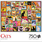Buffalo Games 750 Piece Jigsaw Puzzle - Cats on Stamps - Large Multicolor - Paper - Model 17319 - Perfect for Game Nights