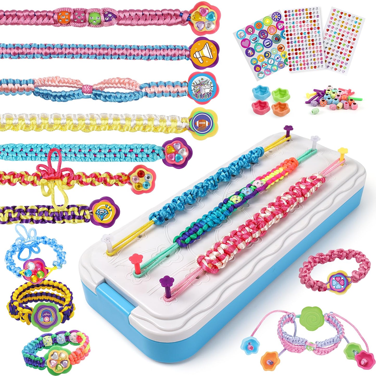 DDAI Friendship Bracelet Making Kits Crafts - Arts & Crafts for Kids Ages 8-12 - Birthday Gifts for 7 9 10 11 12 Years Old Girls