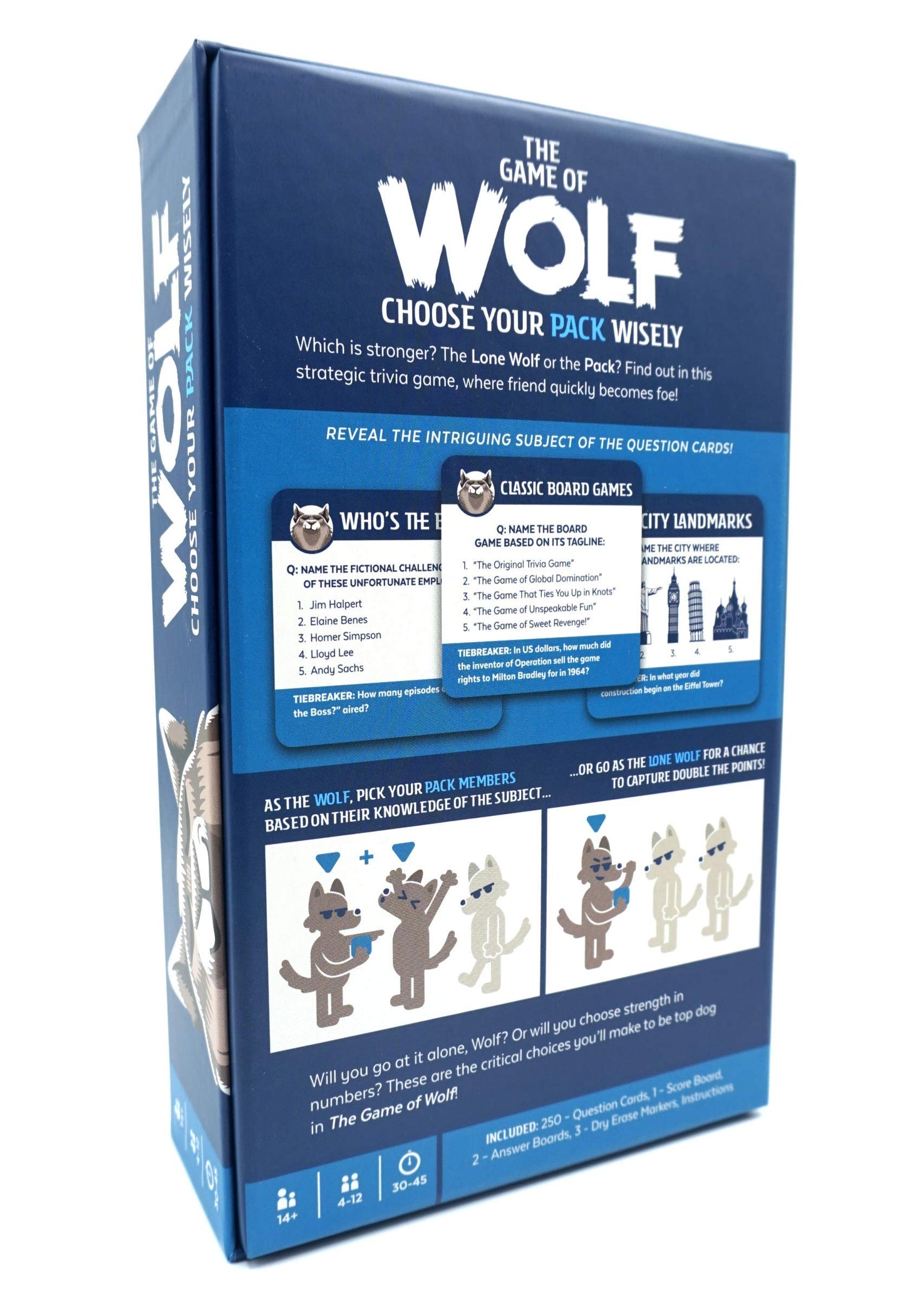 Gray Matters Games Trivia Game - The Game of Wolf for Friends & Families, Gray, Paper Material