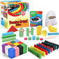 Calmado – 450 Pcs Wooden Dominos For Kids - Domino Toys For Outdoor Or Indoor Game, Dominos For Kids Ages 4-8, Stacking Dominos For Kids 8-12 -Including Bag, Instruction Manual & Accessories