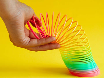 Ja-Ru Big Magic Rainbow Color Spring Pack (2 Units) Original Plastic Spring Fidget Toy | Kids Coiltoy For Girls & Boys | Colorful Neon Color Sensory Vintage Toys 1702-2A