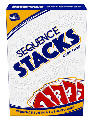 Goliath Sequence Stacks Card Game - Sequence Fun In A Five-Card Run, White