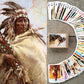 Flonzgift Indians Playing Cards (Poker Deck 54 Cards All Different) Vintage Retro Indians Wild West Native American