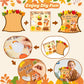 Cy2Side 12Pcs Fall Woodland Religious Stickers Scene For Kids, Make A Fall Christian Sticker Scene With Fox Cross Make Your Own Fall Religious Sticker Scene Art Craft Diy Autumn Sunday School Activity