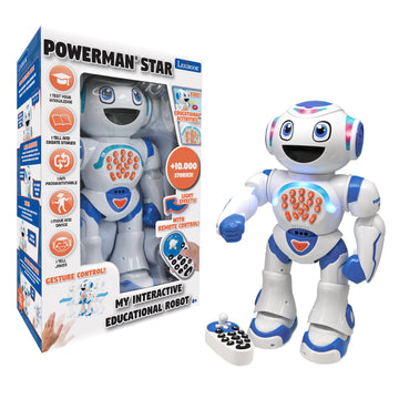 Lexibook Powerman Star - Remote Control Walking Talking Toy Robot Stem Programmable For Kids 4+ - Rob85En