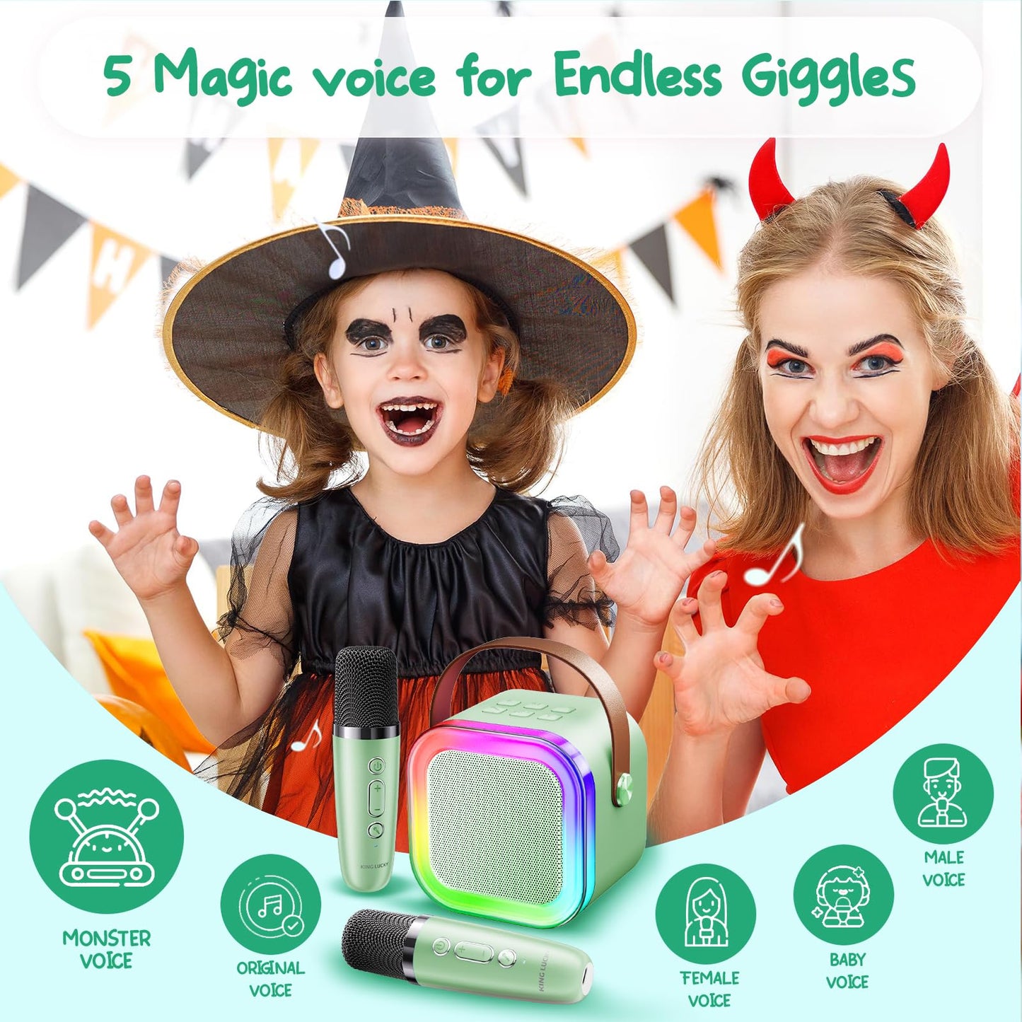 Kinglucky Mini Karaoke Machine For Kids, 2025 Top Birthday Gifts Ideas For 3-12 Year Old Girls, Christmas Party Gifts Kids ' Per