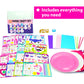 KRAFUN Unicorn Bunny Paper Craft Kit for Ages 3-8, 18 DIY Projects, Girly Paper Crafts