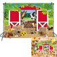 BAIFNEZ Farm Animals Backdrop Red Barn Farmhouse Barnyard Party Banner 7x5FT Country Farm Birthday Party Decorations for Kids Ba