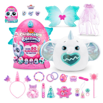 Eggzania Fairy Mania (Elephant) By Zuru, Plush Toy, Collectible Plush, Surprise Eggs, Wearable Accessories, Slime, Toys For Girls