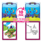 Water Magic - Scented Reusable Water Reveal Activity Books - No Mess, All Fun By Scentco (Grape Kingdom And Construction)