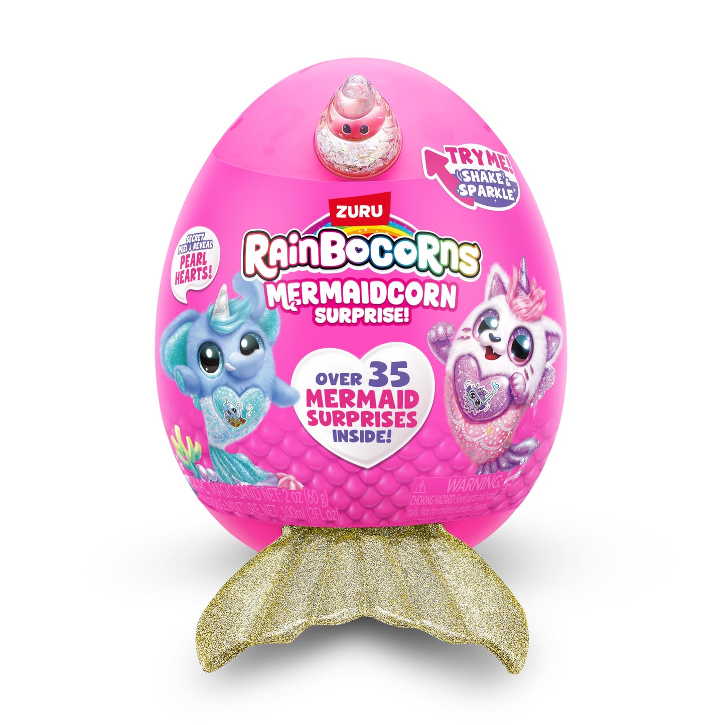 Rainbocorns Mermaidcorn (Cow) Plush Toy - Series 1, Cotton, Collectible Stuffed Animal with Surprises for Girls 3+ Up