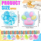 XPQKDC 4Pcs Taba Squishies Cat Paw, Stress Relief Fidget Squeeze Toys for Adults Kids, Cute Kawaii Soft Sensory Toys, Handmade S