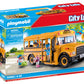 Playmobil School Bus with 4 Figures, Multicolor, Plastic, Model 70983, TU Size