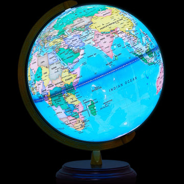 13 Inch Illuminated World Globe With Stand Rewritable Light Up Globe For Kids World Map For Interactive Learning Large Globe Lig