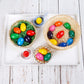 AMINFUN Egg Crayons - 9 Colors, Washable Resin, Palm Grip Toys for Kids, Gift for Boys and Girls, Perfect for Easter