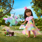 American Girl WellieWishers Ashlyn Doll Playset with Crisella Dragon, Dress & Accessories, 14.5-inch, Multicolor, Model HYK32