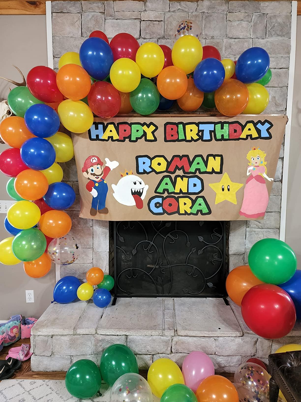 Dagelar Red Yellow Blue Balloons, Rainbow Assorted Latex Balloons, Red Blue Green Yellow With Colourful Confetti Balloons, For B