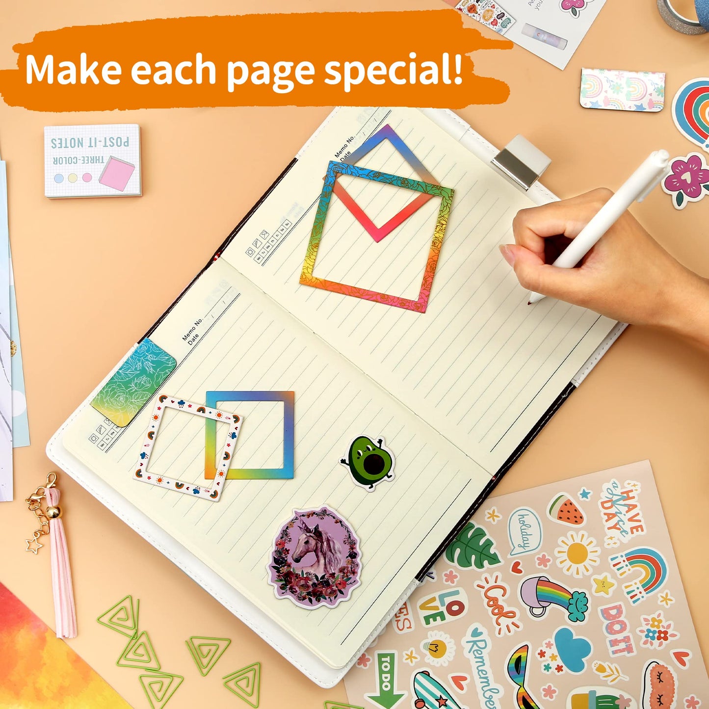 CAGIE DIY Journal Set for Girls Age 8-12, Gifts for 9-11 Year Olds, Diary with Lock, Personalize and Decorate Scrapbooks Kit