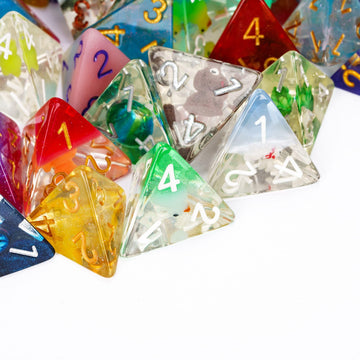 HDdais 10 Pack of D4 Dice Random Color D4 Polyhedral Dice 4 Sided D&D Dice for DND RPG MTG Table Games Dungeons and Dragons Dice