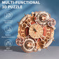 ROBOTIME 3D Wooden Puzzles for mature-themeds  Models for mature-themeds to Build Wooden Steampunk Clock Kit  DIY Mechanical Wall Quartz Aesthetic Room Decor Unique Gift