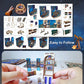 Ourmiao Book Nook Kit Interstellar, Diy Booknooks Kit For Adults Teens With Sensor Lights, Bookshelf Diorama Miniature Scenes In