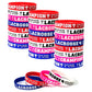 Oringaga 24PCS Lacrosse Silicone Wristband/Bracelets-LAX Party Favors and Supplies-Motivational Sports Prize Goalie helmet - Pla