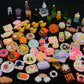 Muyizi 100Pcs Miniature Food With Storage Box Mini Food Miniature Doll House Accessories Small Resin Doll Food Dollhouse Food Set For Pretend Play Kitchen