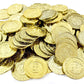 100Pcs Plastic Play Coins Gold Pirate Treasure Hunt Coins Toys For Kids Party Theme Props Decoration,Party Favor,Lucky Draw Game