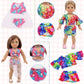 18 Pcs American 18 Inch Doll Clothes,10 Sets Girl Doll Clothing And Accessories Outfits For 18 Inch Girl Doll,Including Dress,Shorts,Swimsuits (No Doll)