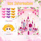 Faccito Princess Party Games Pin The Flag on The Castle Birthday Pin Games Set Include Pink Castle Poster 24 Flag Stickers 2 Bli
