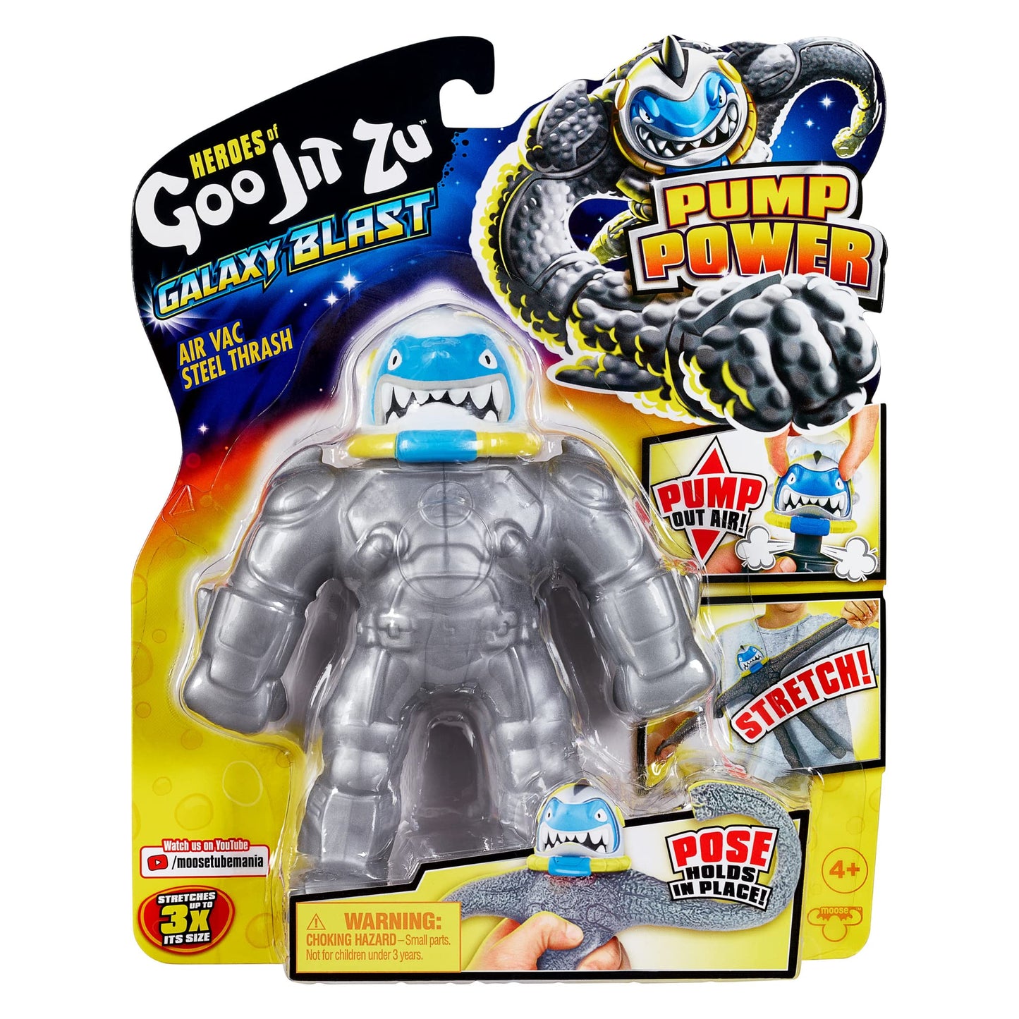 Heroes Of Goo Jit Zu Galaxy Blast S6 Vac Attack Pk Air Vac Steel Thrash, Multicolor (41294)
