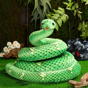 Hiboom Giant Snake Plush Large Stuffed Animal Snake Realistic Stuffed Snake Lifelike Plush Snake Toy Gifts For Birthday Hallowee