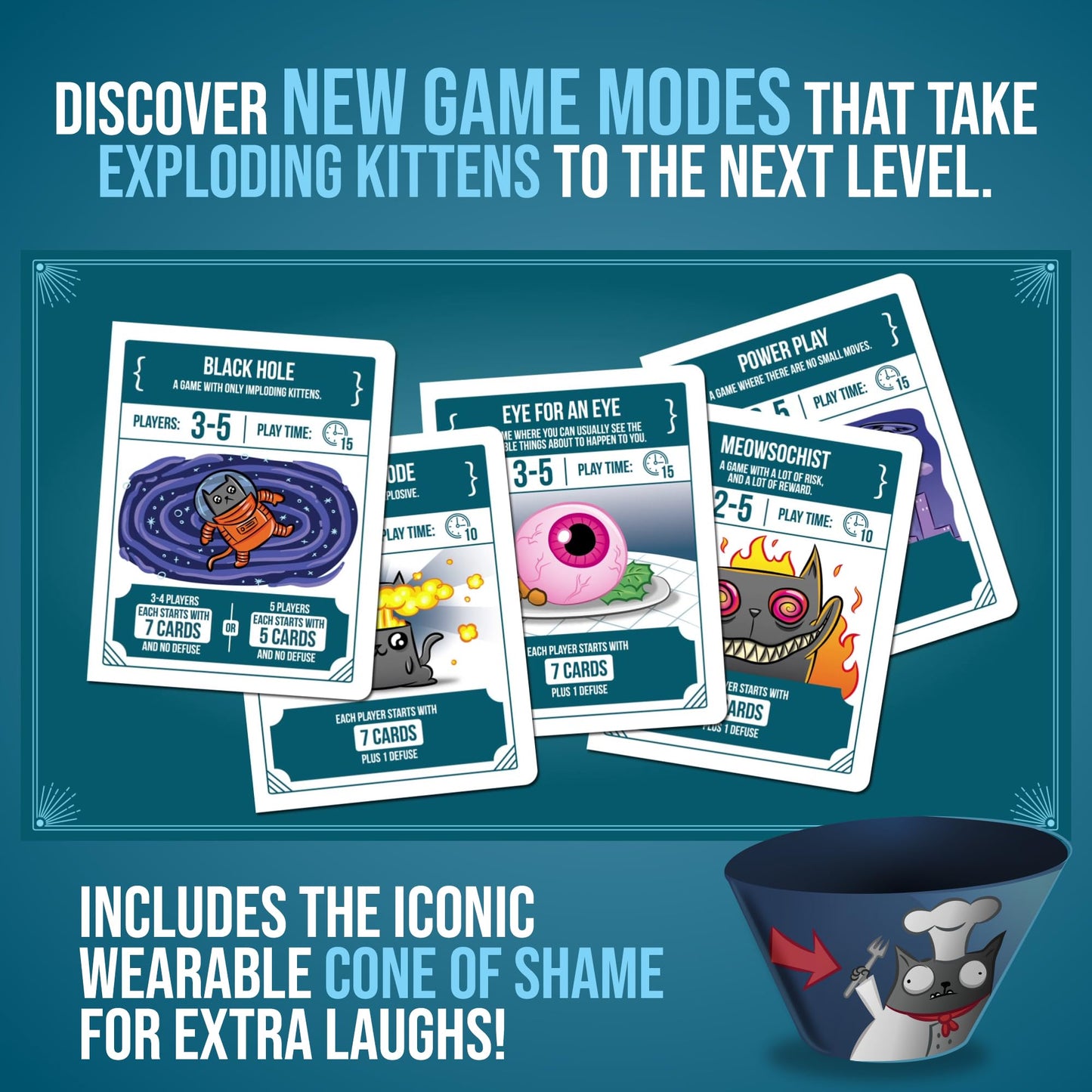 Exploding Kittens Recipes for Disaster Card Game - 2-5 Players, Ages 7+, Multicolor, EKG-RFD-1 - Perfect for Parties & Family Game Night