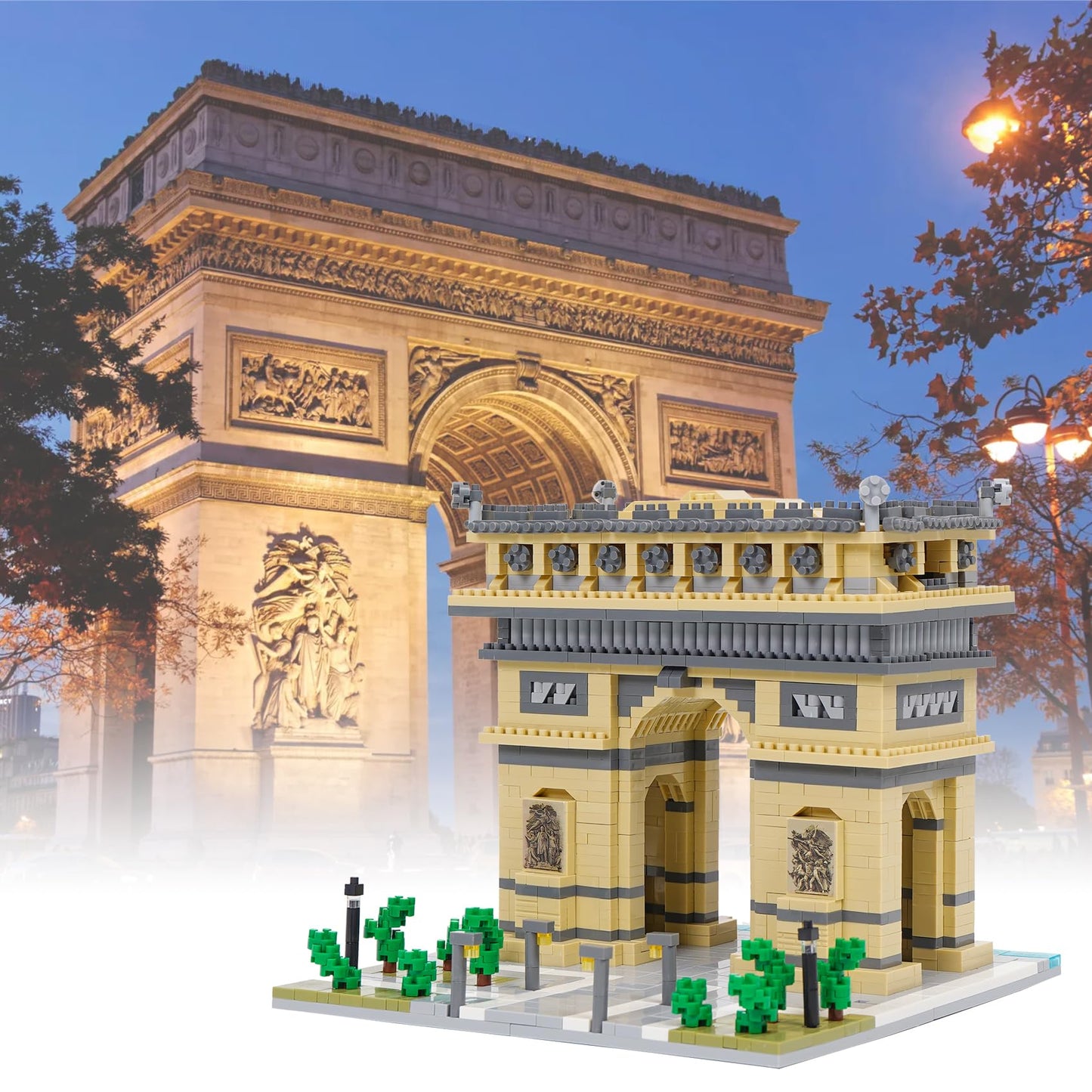 Geniteen Building Blocks Set - Arc De Triomphe Model, 2020 PCS, Plastic, One Size, Perfect Gift for Kids and Adults