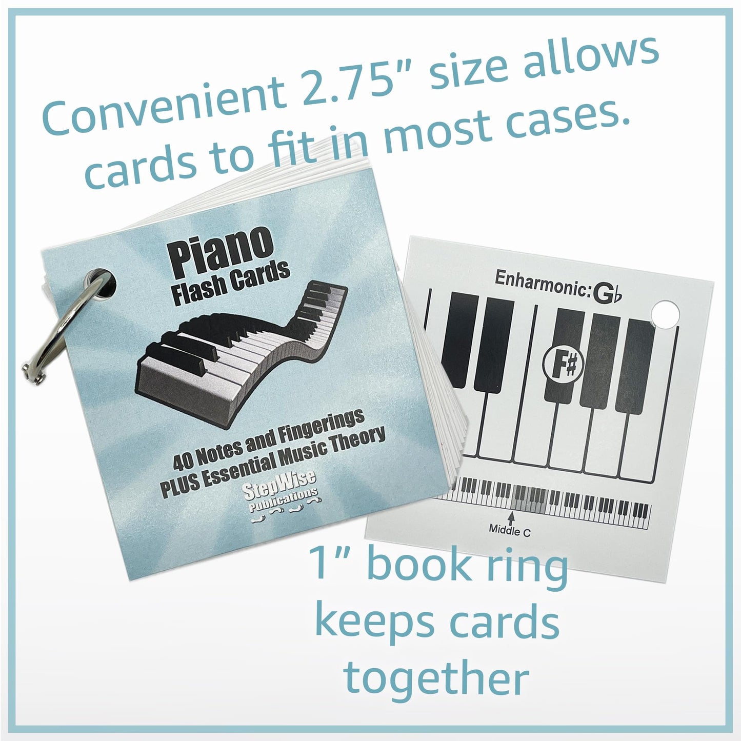 Music Flash Cards: Notes, Fingerings, & Music Theory (Piano)