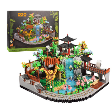 Texxxian Zoo Micro Mini Bricks Desert Building Blocks,Creative Ideals Zoological Park Architecture Toy Present Model For Adults