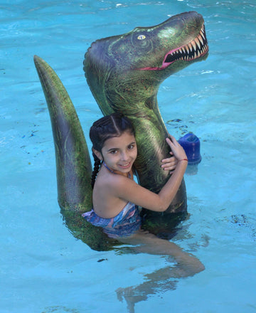 Poolcandy Inflatable Animal Swim Noodles Dinosaur T-Rex Ride-On Noodle
