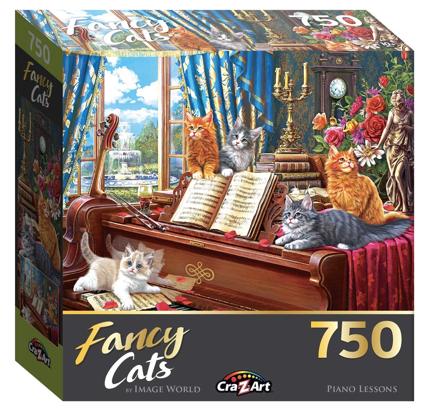 Roseart - Fancy Cats - Piano Lessons - 750 Piece Jigsaw Puzzle For Adults