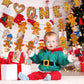 Christmas Gingerbread Man 1St Birthday Photo Banner Gingerbread Man Birthday Photo Banner For Newborn To 12 Months Milestone Pho