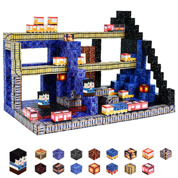 Aleath Magnetic Blocks Building Toys For Kids: 100Pcs Magnet Cubes Trains Set - Kids Toys For Christmas Birthday Gifts - Magneti